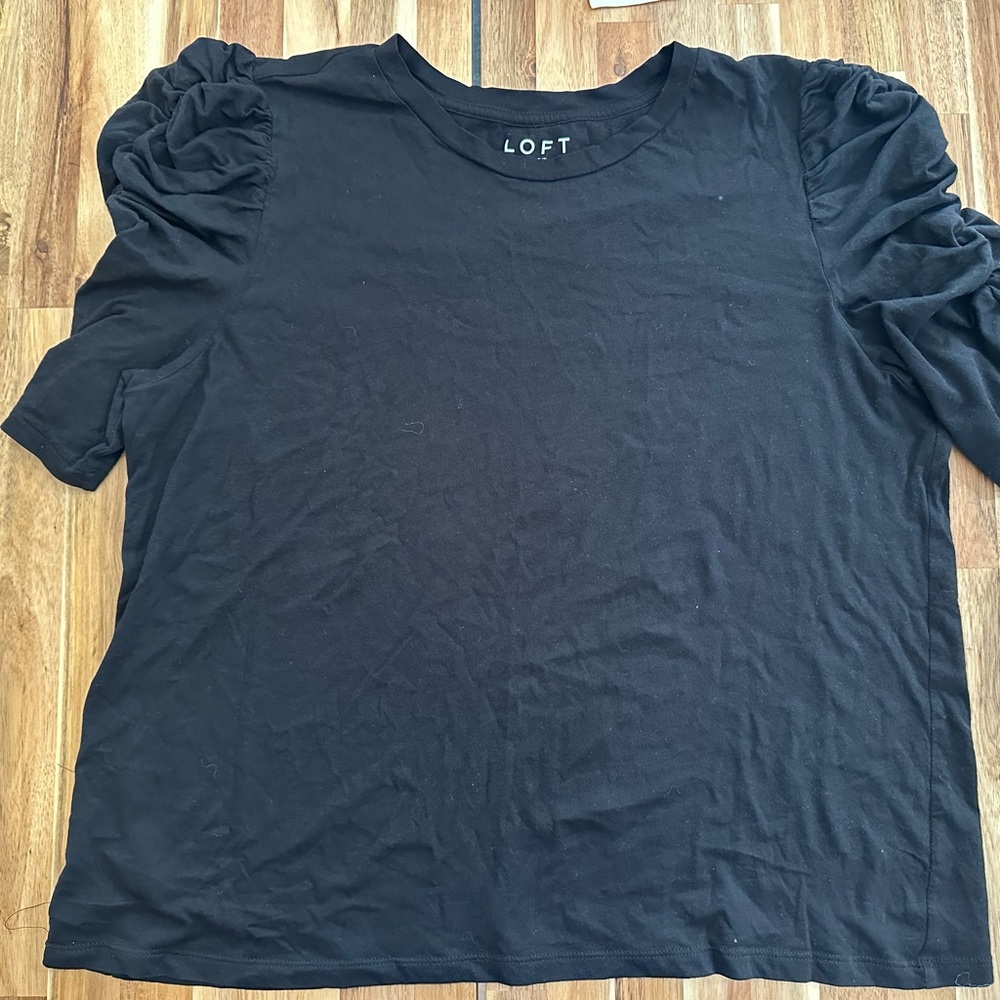 LOFT Black Short Sleeve Top